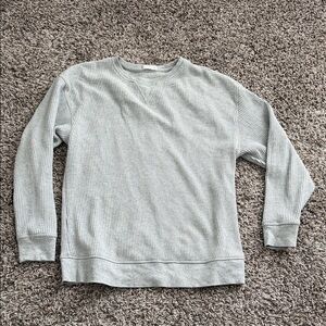 NUUDS heather gray Waffle crewneck pullover